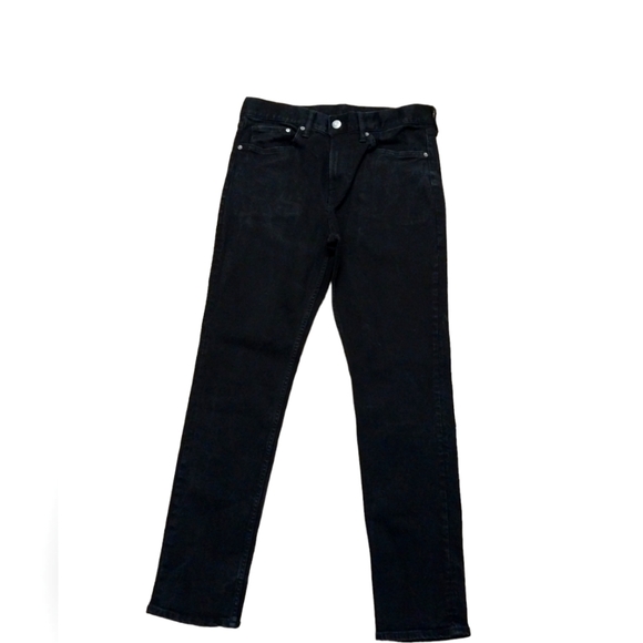 H&M Men's Slimming Fit High Rise Jeans sz 33x32 in Black - Picture 1 of 8